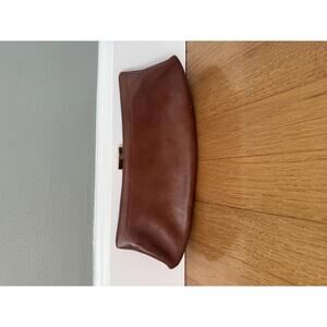 Antonio Melani Brown Leather Slim Clutch Handbag NWT